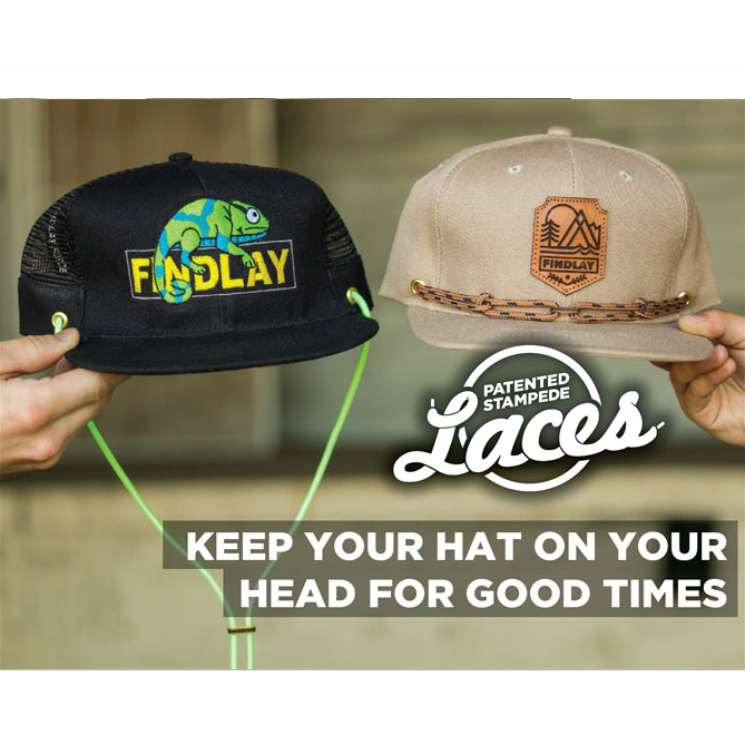 two hats with the words keep your hat on your head for good times