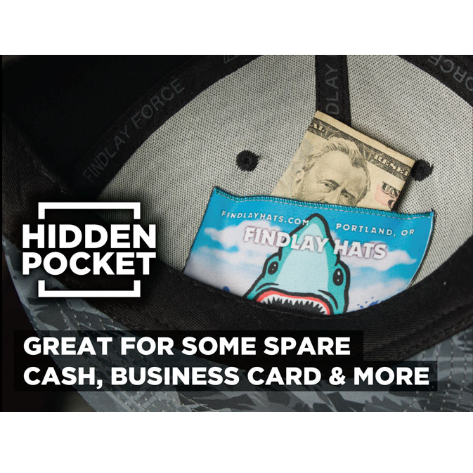 a hat with a money bill sticking out of it