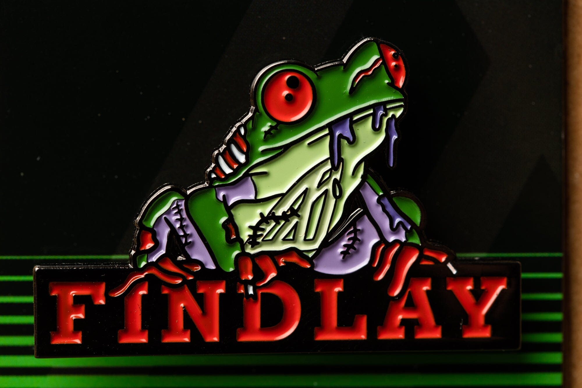 Zombie Frog Enamel Pin Accessories Findlay Hats