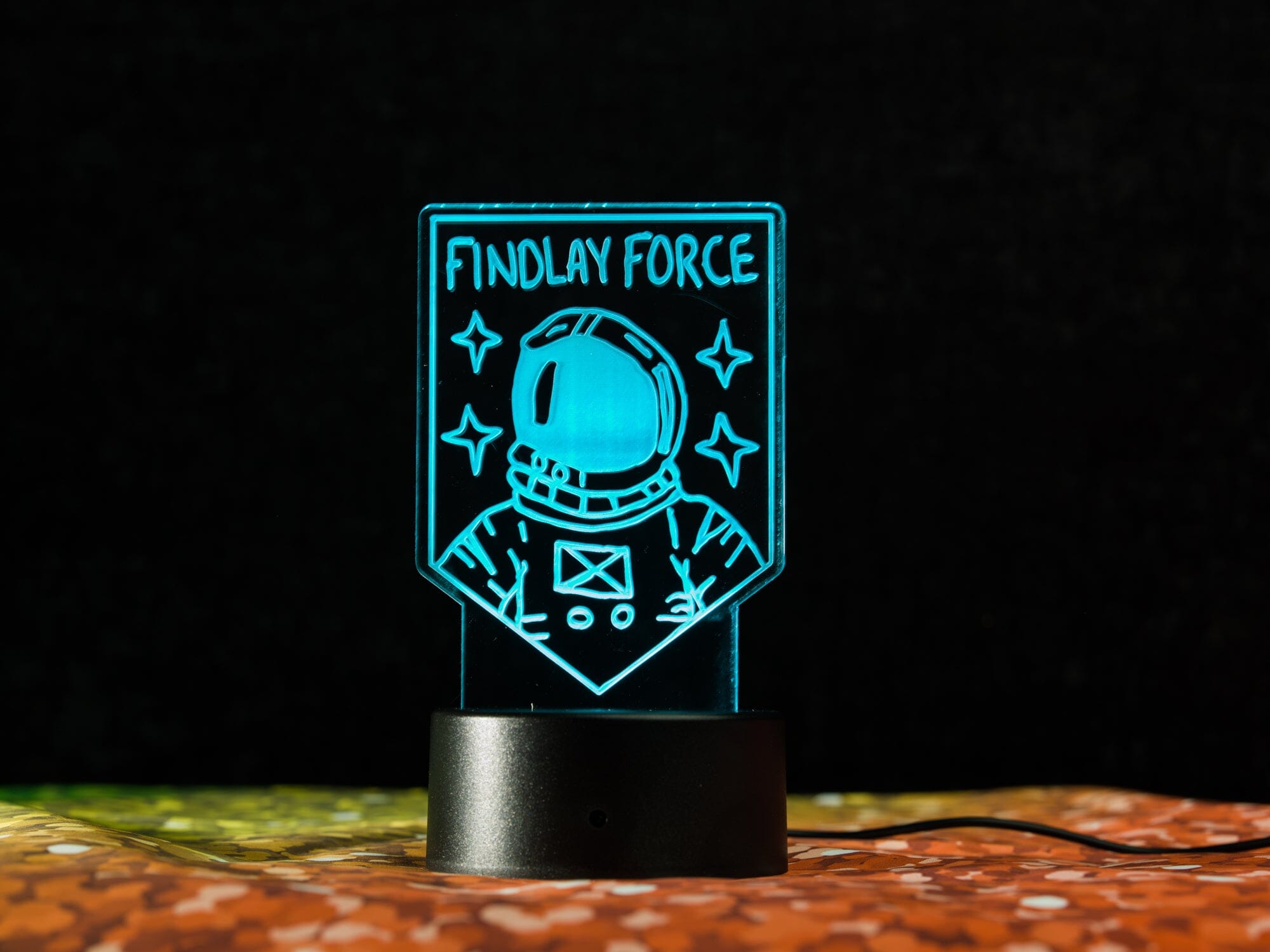 Findlay 3D LED Light Base + SpaceBoi Acrylic Piece Limited Edition Hats Findlay Hats