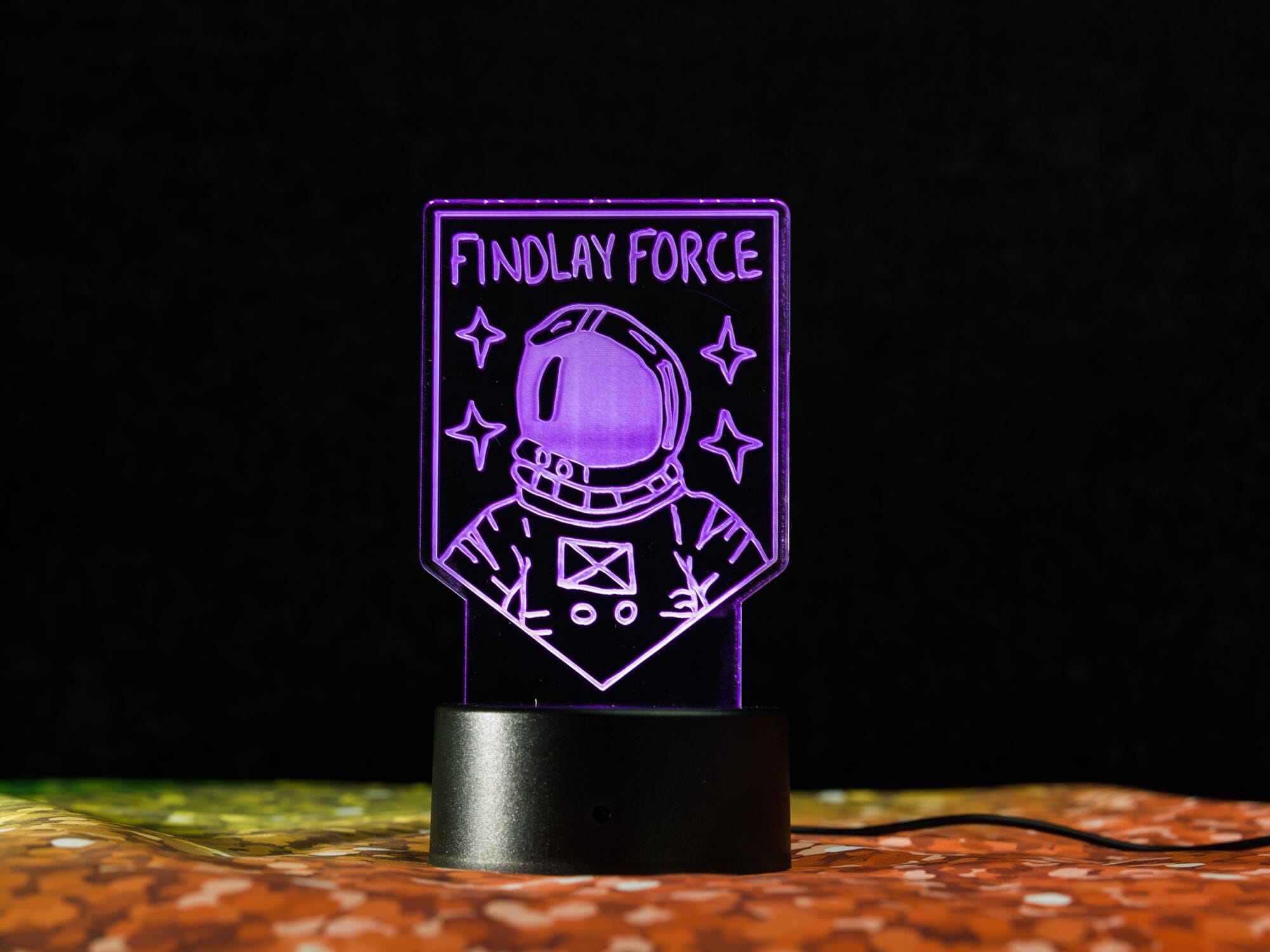 Findlay 3D LED Light Base + SpaceBoi Acrylic Piece Limited Edition Hats Findlay Hats