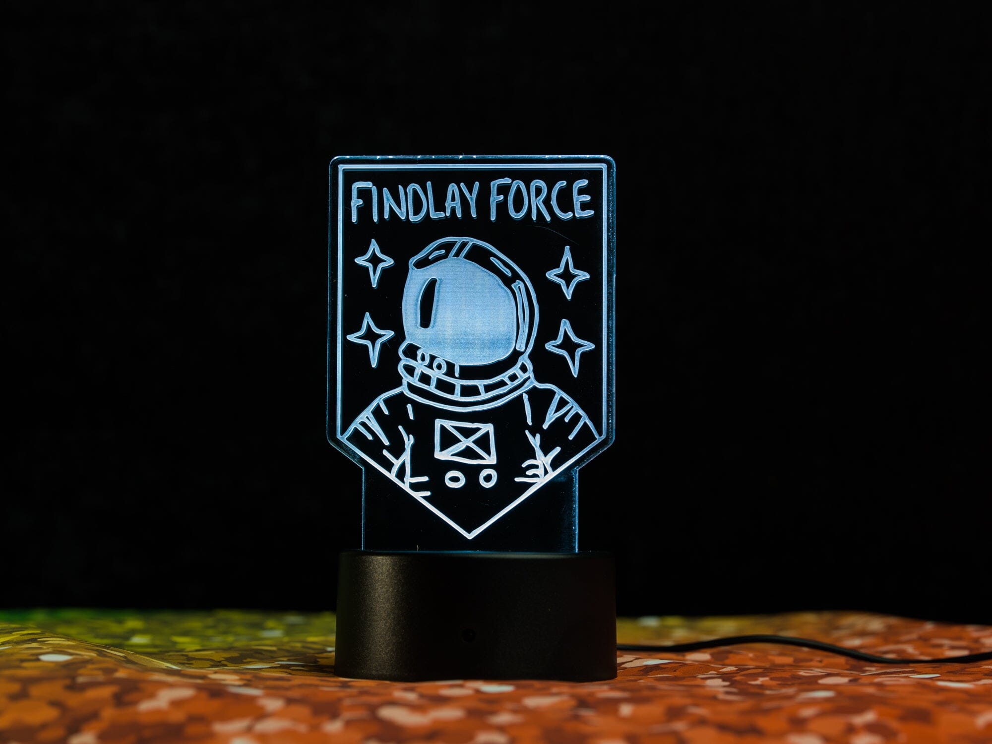 Findlay 3D LED Light Base + SpaceBoi Acrylic Piece Limited Edition Hats Findlay Hats