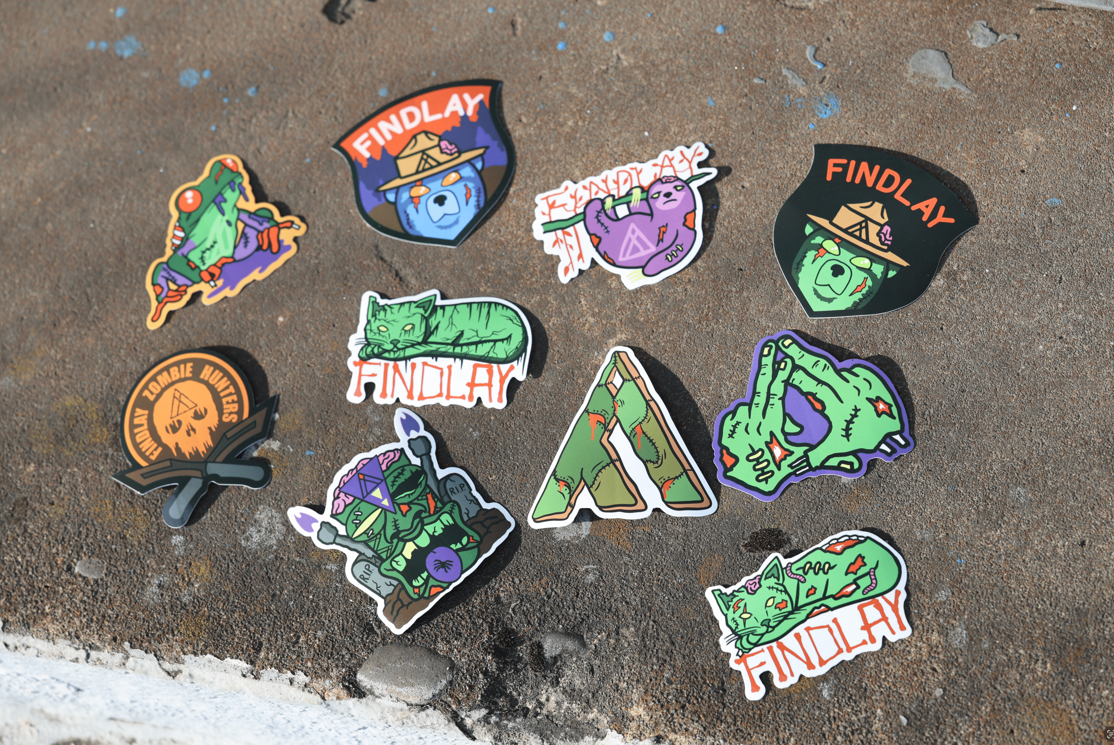 Zombie Sticker Pack Limited Edition Hats Findlay Hats