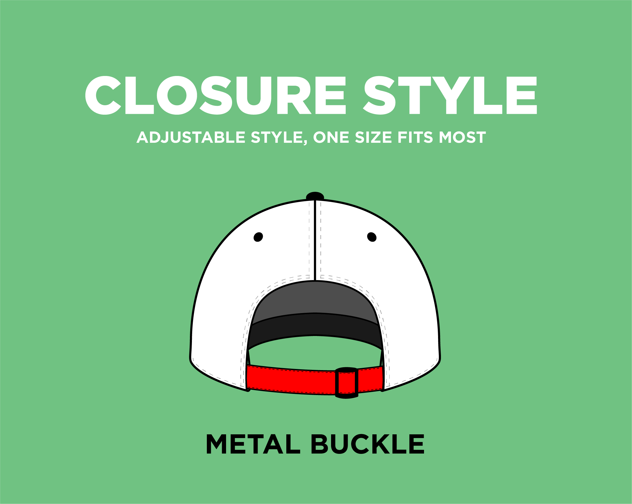 a baseball cap with the word closure style on it