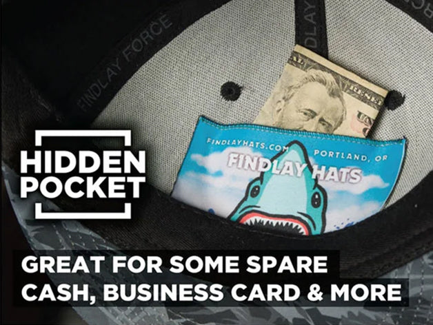 Hidden pocket. Great for some spare cash, business cards and more