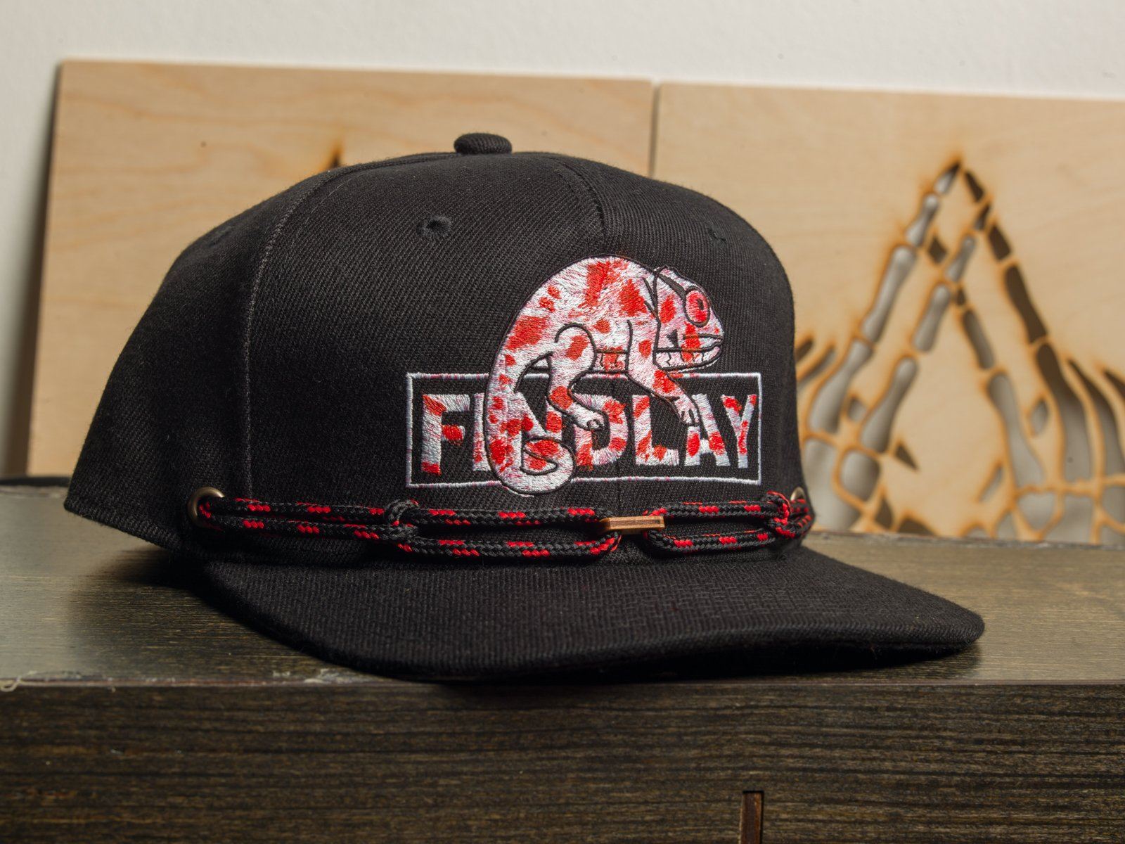 Sneaky Blood Splatter Chameleon (1 of 1 hand painted) Limited Edition Hats Findlay Hats