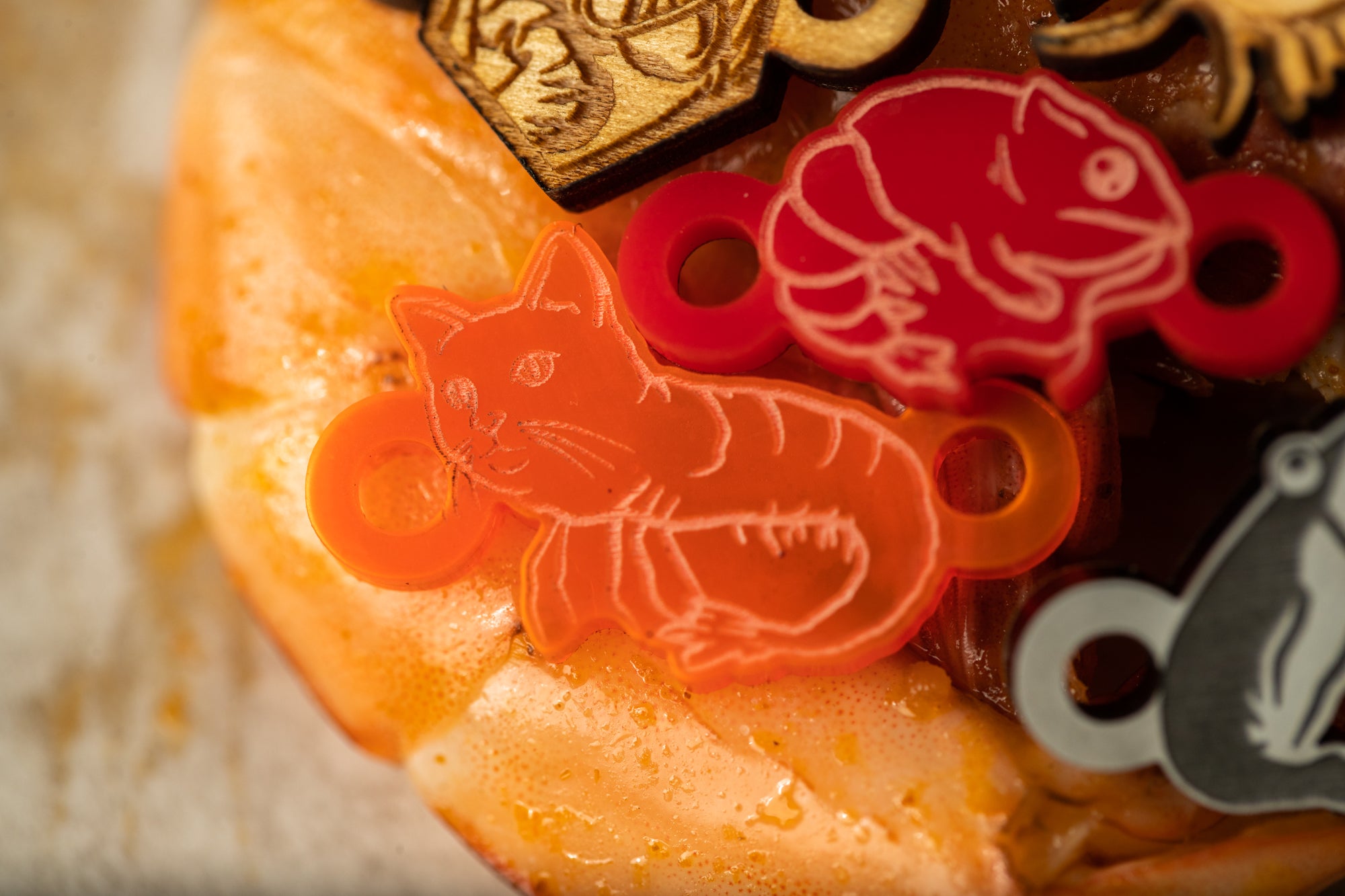 a close up of a doughnut covered in icing