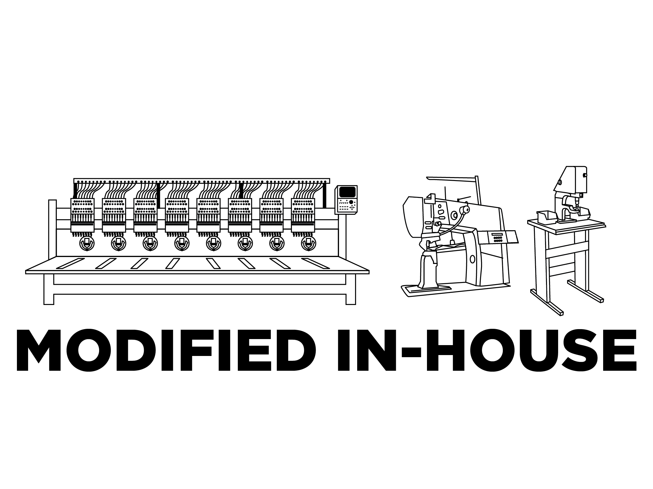 a black and white drawing of a sewing machine