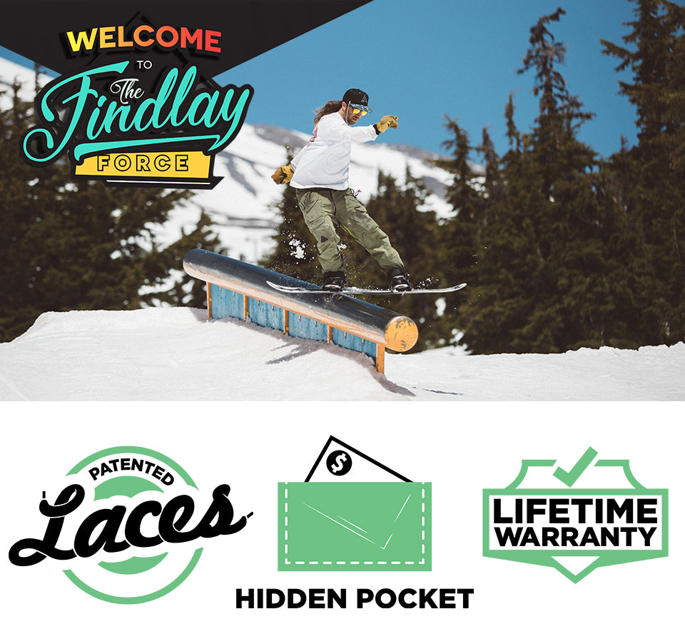 Welcome to the Findlay Force. Patented Laces, Lifetime Warranty
