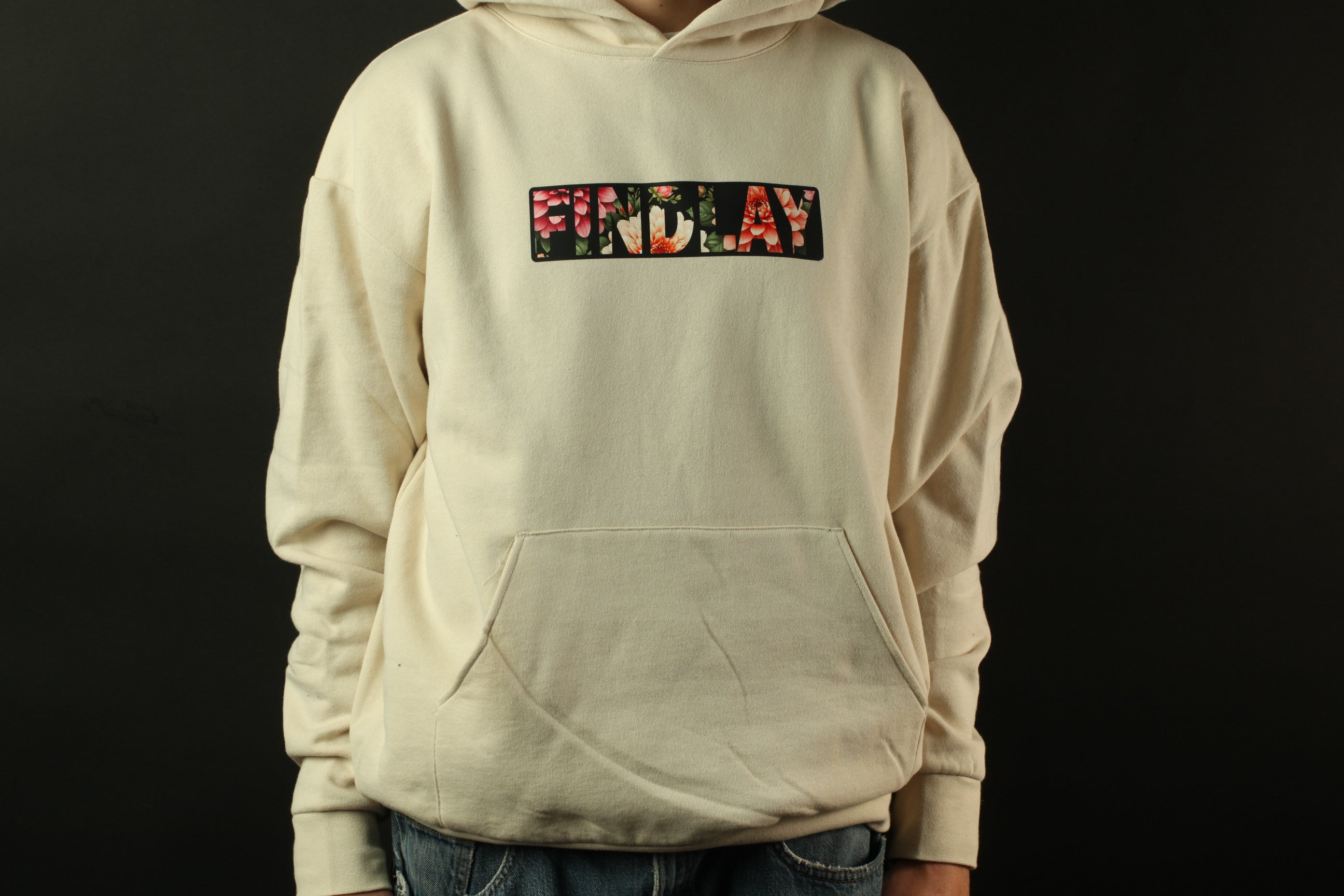 Floral Text Hoodie