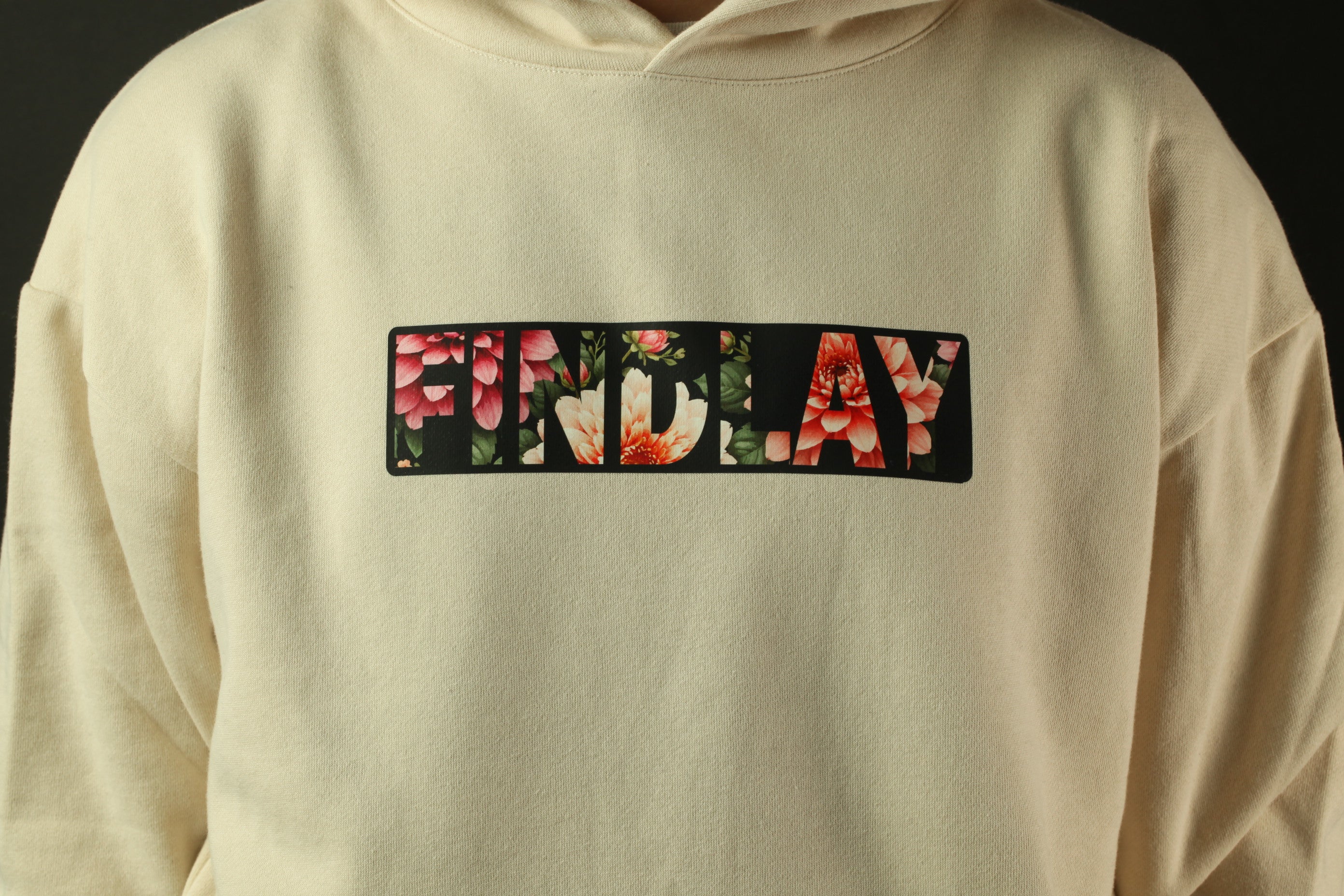 Floral Text Hoodie
