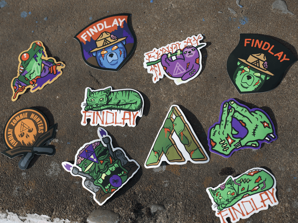 Zombie Sticker Pack Limited Edition Hats Findlay Hats 