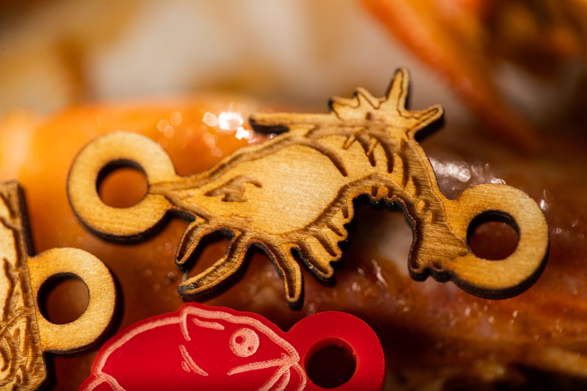 a close up of some food with a lizard on it