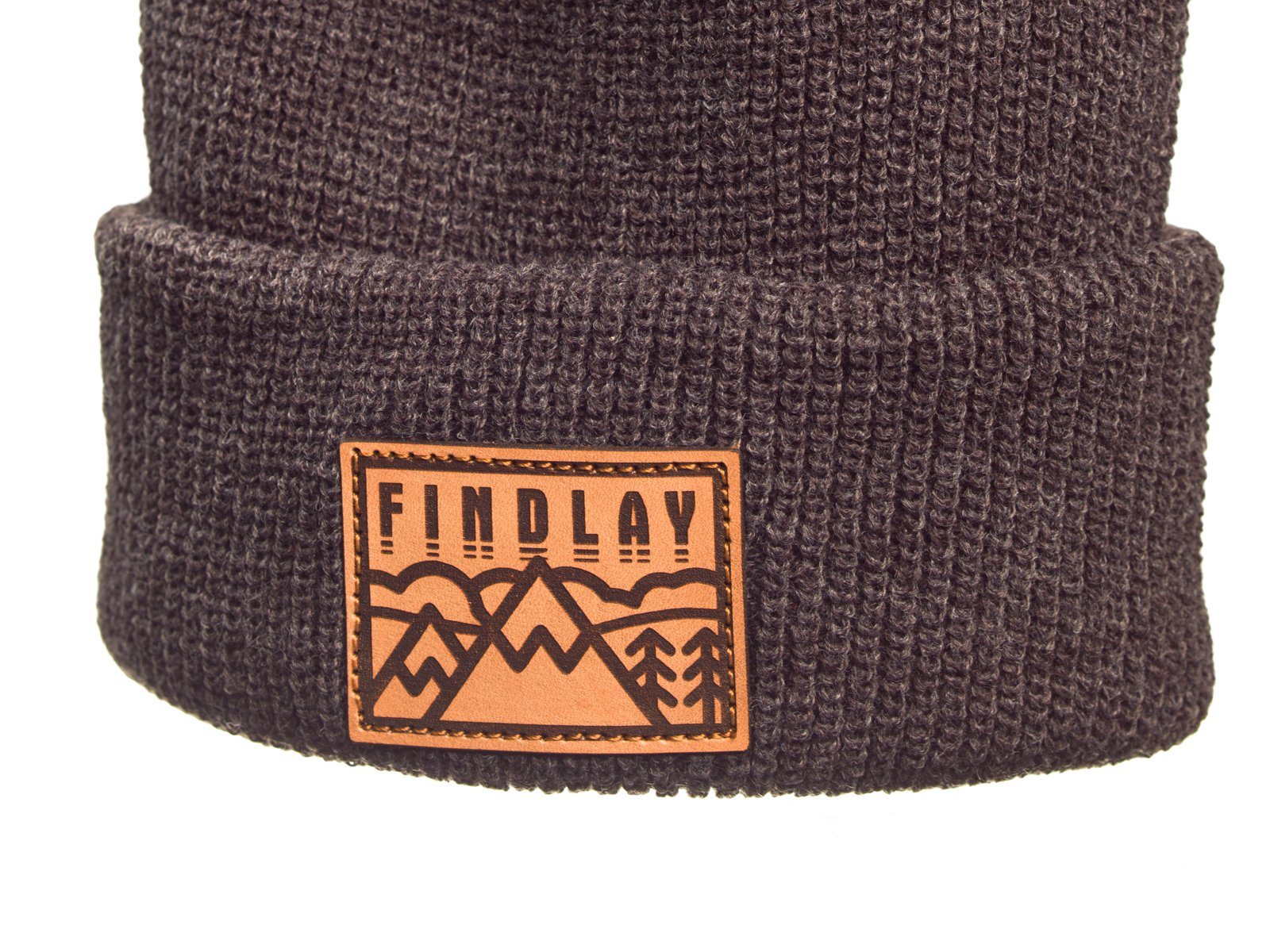Leather Alpine Beanie beanie Findlay Hats 